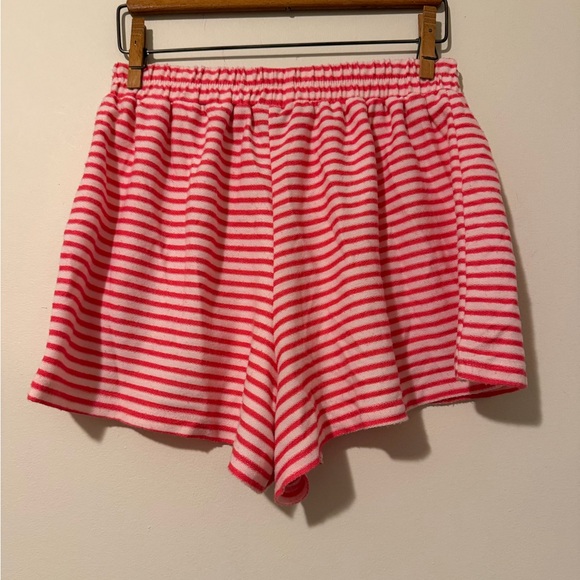 ALYA Pink White Stripe Lounge Shorts Drawstring Size S - Picture 2 of 3